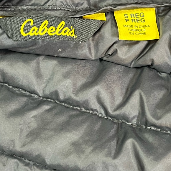 Womens Cabelas Duck Down Insulated Long Sleeve Puffer Jacket Grey Small Petite - Picture 10 of 13